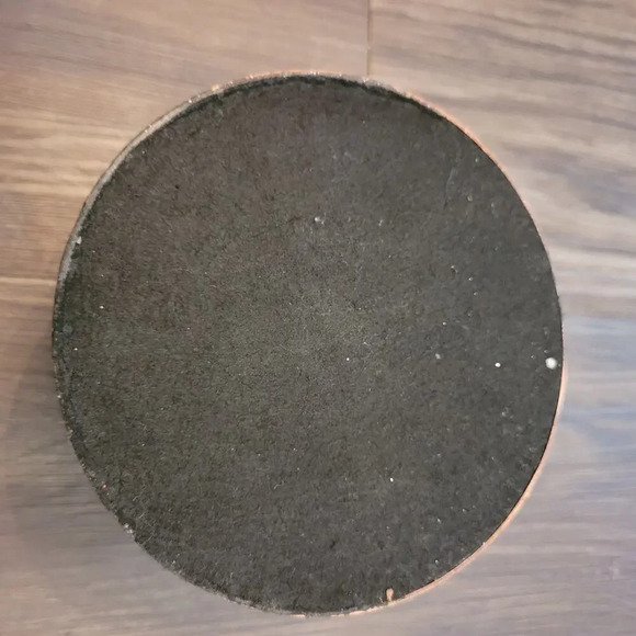 Vintage Home Marble Salt Cellar Sliding Lid Cover Copper Base Trinket Box Heavy - Picture 5 of 9